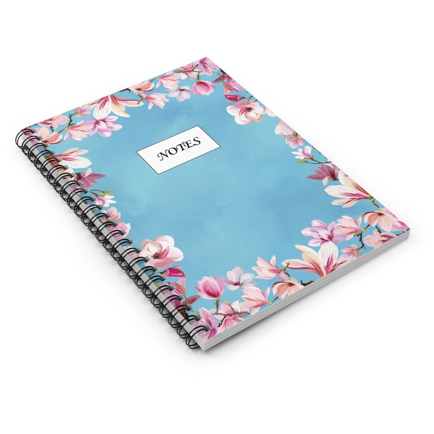 Magnolia Floral Spiral Notebook – 6x8 Ruled Journal